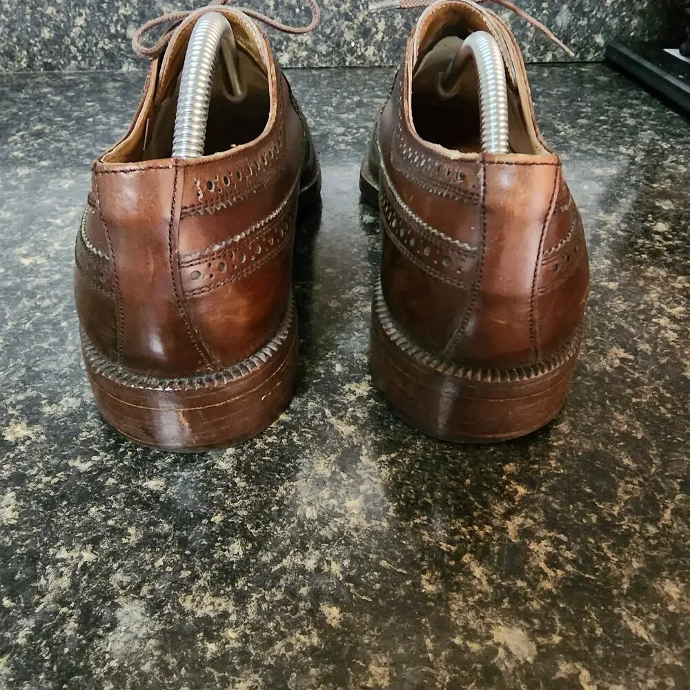 Jean Thiot Men's Oxford Shoes Tips Floral design size 9